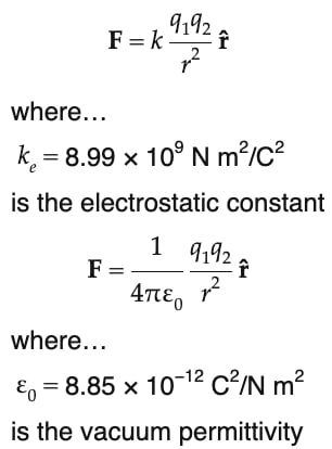 Two equation forms associated with Coulomb's law