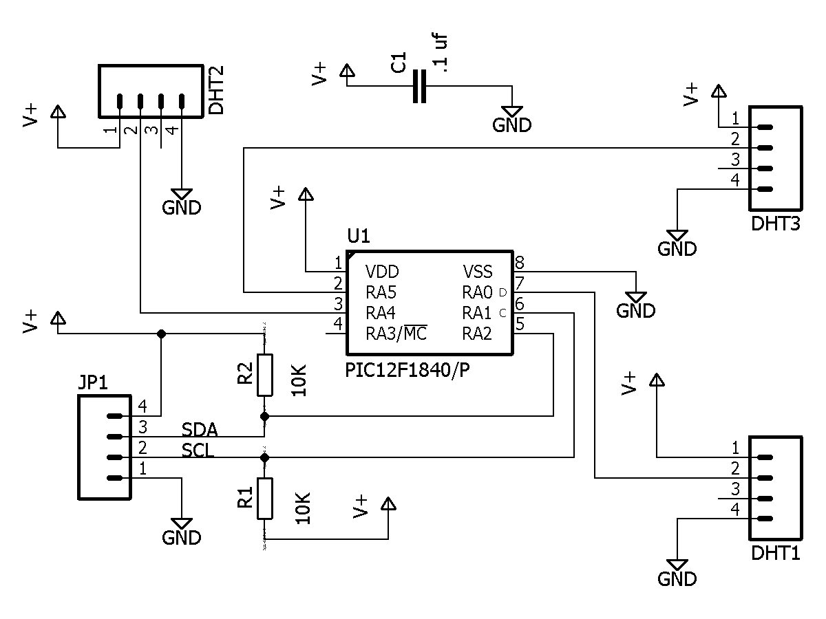Figure 1. Schematic for the PIC I2C Board.