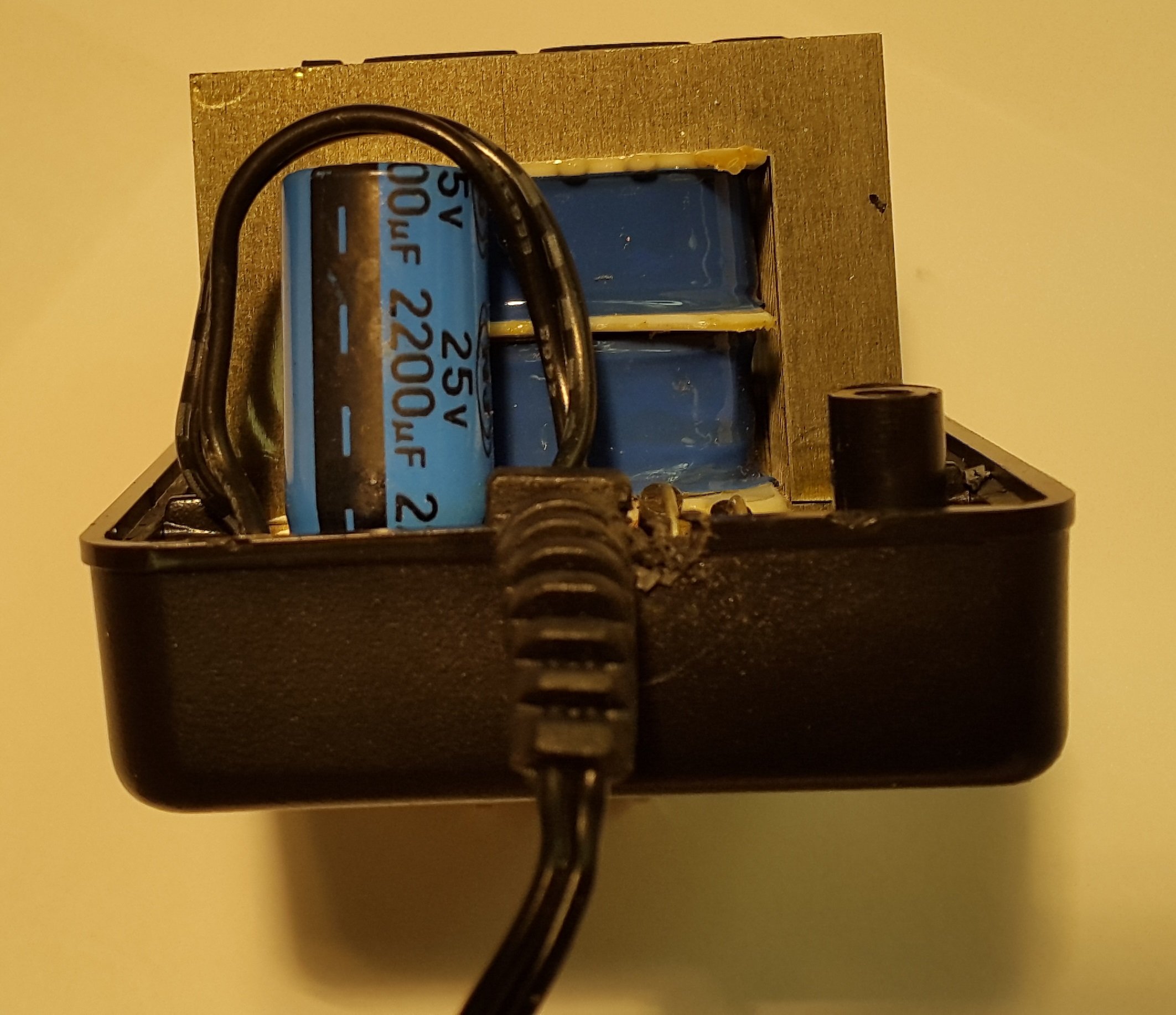 Capacitor in AC adaptor circuit.