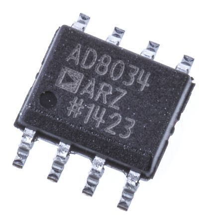 AD8034ARZ,Instruments, Operational Amplifiers, Buffer Amplifiers,OP Amp Dual Volt Fdbk R-R O/P ±12V/24V 8-Pin SOIC N Tube