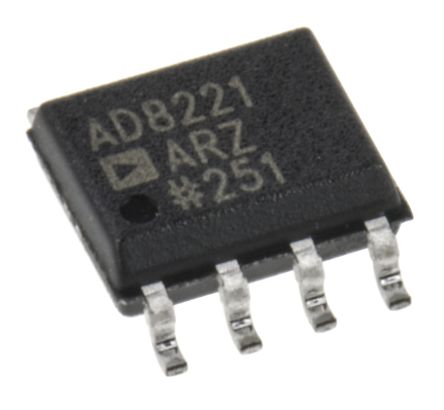 AD8221ARZ,Instruments, Operational Amplifiers, Buffer Amplifiers,INST Amp Single ﾂｱ18V 8-Pin SOIC N Tube