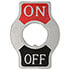 LP-ON/OFF,Accessories,Grey Switch Plate Legend Black OFF Red ON