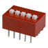 78B05ST,DIP,DIP Switch 5 Position On Off Single Pole 0.15 Amp @ 30 Volt Raised Slide