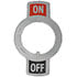 LPS-ON/OFF,Accessories,Small Grey Switch Plate Legend Black OFF Red ON