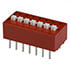 78B07ST,DIP,DIP Switch 7 Position On Off Single Pole 0.15 Amp @ 30 Volt Raised Slide
