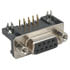 DE09-SL-25,D-Subminiature,Connector D-Subminiature Socket 9 Position 2.77mm Solder Right Angle Through Hole 9 Terminal 1 Port Tray