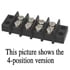 4-140,Barrier Terminal Blocks,Connector Barrier Strip 4 Position 9.53mm Pitch Straight Panel Mount 15 Amp