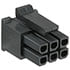 43025-0600,.118" (3.00mm) Series,6 Position Rectangular Housing Receptacle Connector 3mm