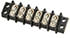 6-164,Barrier Terminal Blocks,6 Position Barrier Terminal Block 0.375" with Flanges & J-Hook Terminal