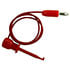 BX1W-36RED,Test Leads,X100W Mini-Hook to Banana Plug Test Lead 22 AWG Red PVC 36 Inch