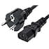 8500.098,3-Conductor,3-Conductor AC Power Cord 1.00 mm2 CEE 7/7 Euro Schuko to C13 H05VV-F Jacket 8.16 Feet Black