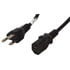 10W1-01215,3-Conductor,15 Foot 3-Conductor SVT Detachable Power Cord (Unshielded) NEMA 5-15P to C13 Plug