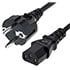 8500.072,3-Conductor,3-Conductor AC Power Cord 0.75mm2 CEE 7/7 Euro to IEC-60320-C13 Plug SJTW Jacket 6 Feet Black