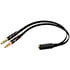 AS8F2M,Audio & Video Cables,Audio Headset Microphone Splitter Adapter Cable 8" Female Plug to 2 Male Jacks