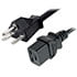 5051.098,3-Conductor,3-Conductor AC Power Cord 14 AWG NEMA 6-15P to IEC C19 SJTW Jacket 8.16 Feet Black