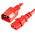 3500.039R,3-Conductor,3-Conductor AC Power Cord 17 AWG + 1mm2 Gauge C14 (Type E) Plug to C13 Plug SJTW+H05VV-F Jacket 3.25 Feet Red