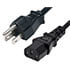 2500.096,3-Conductor,3-Conductor AC Power Cord 18 AWG NEMA 5-15P to C13 Plug SVT Jacket 8 Feet Black