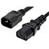 3500.024,3-Conductor,3-Conductor AC Power Cord 17 AWG + 1mm2 Gauge C14 (Type E) Plug to C13 Plug SJTW+H05VV-F Jacket 2 Feet Black